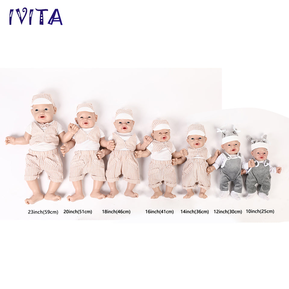 1513 IVITA 12'' to 23'' Realistic Big Silicone Doll Reborn Baby Boy / Girl Laughing Doll