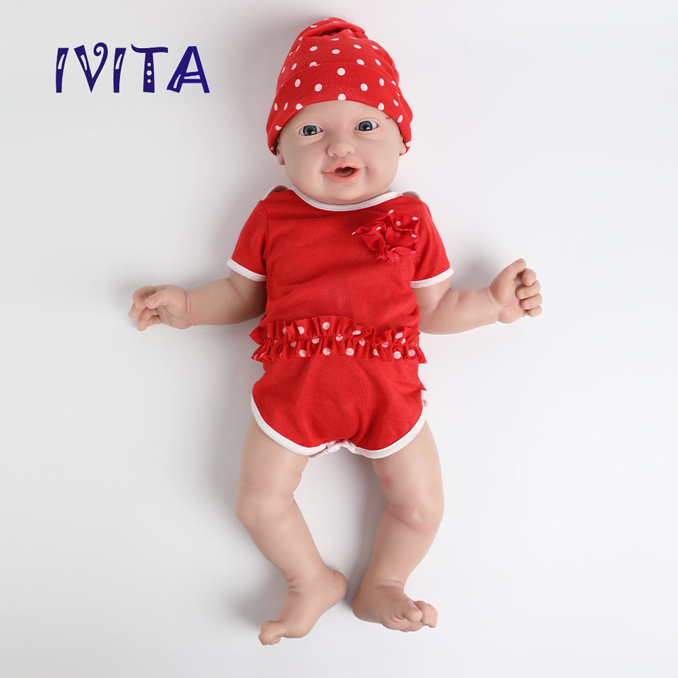 1513 IVITA 23'' Realistic Big Silicone Doll Reborn Baby Boy / Girl Laughing Doll