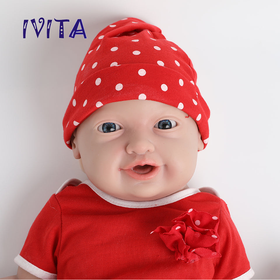 1513 IVITA 23'' Realistic Big Silicone Doll Reborn Baby Boy / Girl Laughing Doll