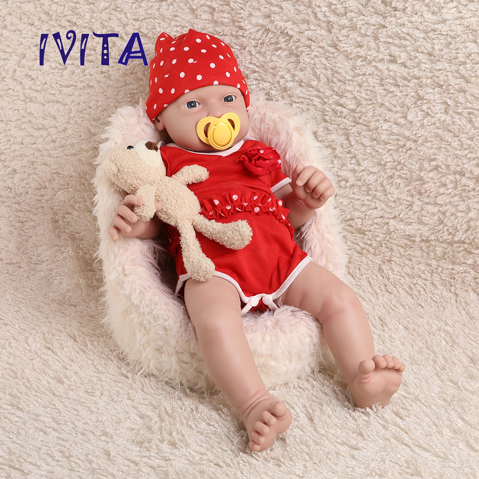 1513 IVITA 23'' Realistic Big Silicone Doll Reborn Baby Boy / Girl Laughing Doll