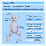 3320 IVITA 19'' Floppy Silicone Reborn Baby Girl Elf Fairy Silicone Doll