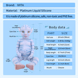 1808 IVITA 20'' Avatar Silicone Doll Reborn Baby Floppy Silicone Doll