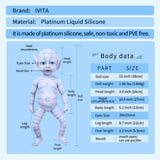 3310 IVITA 15'' Full Silicone Reborn Baby Girl Elf Fairy Silicone Doll