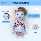 1808RH IVITA 20'' Avatar Silicone Reborn Baby Hair Rooted Amber Eyes Silicone Boy Doll