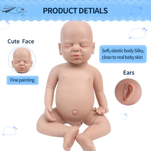 1529 IVITA 19'' Eyes Closed 100% Full Body Silicone Reborn Baby Girl and Boy Silicone Doll