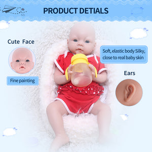 1538 IVITA 20'' Vivid Silicone Newborn Baby Big Silicone Newborn Doll Mouth Open Can Take A Dummy