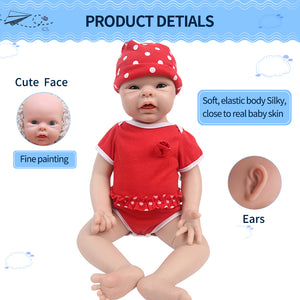 1550 IVITA 20'' Silicone Reborn Baby Bald Silicone Newborn Doll Mouth Open