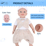 1549 IVITA 18'' Lifelike Silicone Reborn Baby Realistic Silicone Newborn Doll Can Take Dummy