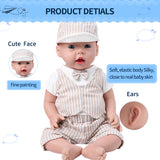 1515 IVITA 20'' Realistic Silicone Doll Blue Eyes Fullbody Silicone Reborn Baby