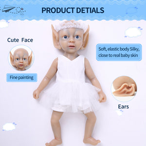 3310 IVITA 15'' Full Silicone Reborn Baby Girl Elf Fairy Silicone Doll