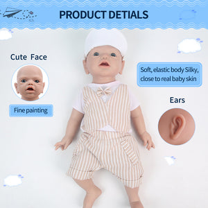 1533 IVITA 21'' Floppy Silicone Reborn Baby Big Boy And Girl Mouth Open Can Take Dummy