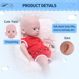 1542 IVITA 19inch Squishy Silicone Reborn Baby Handmade Vivid Platinum Silicone Newborn Doll