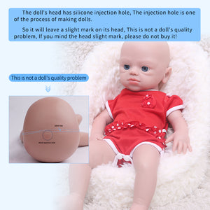 1542 IVITA 19inch Squishy Silicone Reborn Baby Handmade Vivid Platinum Silicone Newborn Doll