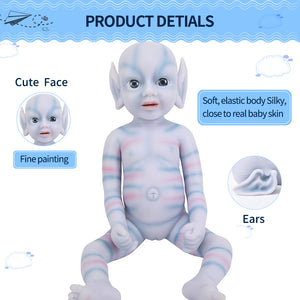 3320 IVITA 19'' Floppy Silicone Reborn Baby Girl Elf Fairy Silicone Doll