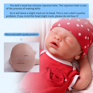 1514 IVITA 18'' Floppy Silicone Doll Sleeping Reborn Baby Boy And Girl Squishy Asleep Doll