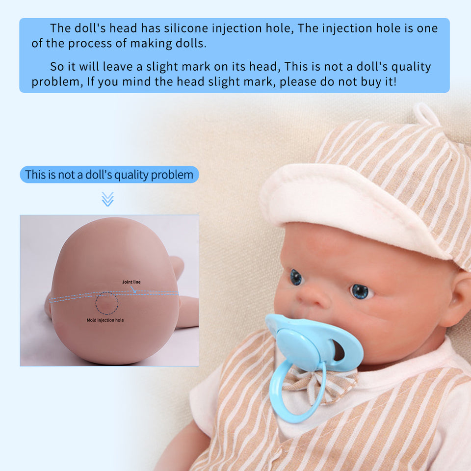 1501 Full Body Floppy 18inches Silicone Reborn Baby Boy IVITA Silicone Newborn Doll