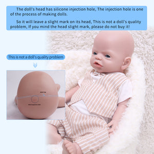 1545 IVITA 19'' Soft Silicone Reborn Baby Solid Silicone Newborn Doll Can Take Pacifier