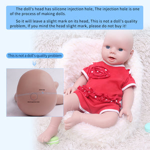 1552 IVITA 20'' Soft Silicone Reborn Baby Bald Silicone Newborn Doll Can Take Pacifier