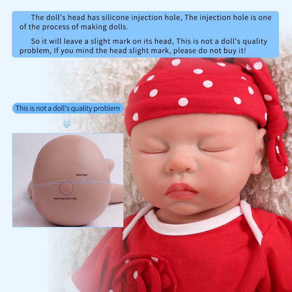 1507 IVITA 18'' Eyes Closed Full Body Silicone Reborn Baby Girl and Boy