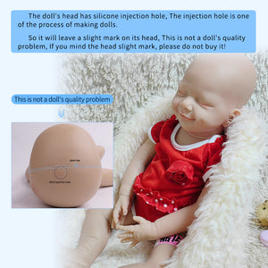 1582 IVITA 20'' Eyes Closed Silicone Reborn Baby Platium Liquid Silicone Doll Christmas Gift