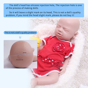 1544 IVITA 19'' Eyes Closed Silicone Baby Boy and Girl Sleeping Squishy Silicone Doll