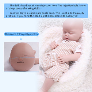 1553 IVITA 20'' Eyes Closed Silicone Reborn Baby Sleeping Squishy Silicone Doll