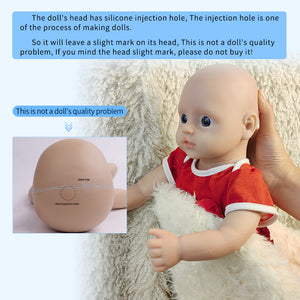 1562 IVITA 18'' Lifelike Silicone Reborn Baby Squishy Silicone Newborn Doll Kids Xmas Gift