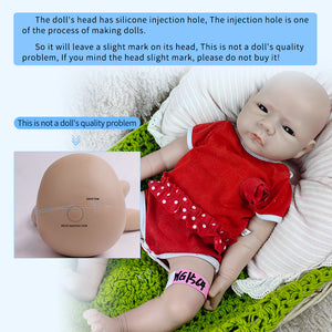 1564 IVITA 18'' Solid Silicone Reborn Baby Floppy Platinum Silicone Newborn Doll Kids Xmas Gift