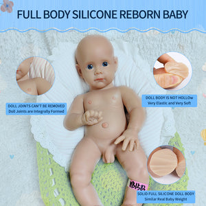 1583 IVITA 20'' Realistic Silicone Reborn Baby Full Body Soft Silicone Newborn Doll Kids Christmas Gift