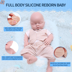 1553 IVITA 20'' Eyes Closed Silicone Reborn Baby Sleeping Squishy Silicone Doll