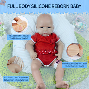 1564 IVITA 18'' Solid Silicone Reborn Baby Floppy Platinum Silicone Newborn Doll Kids Xmas Gift