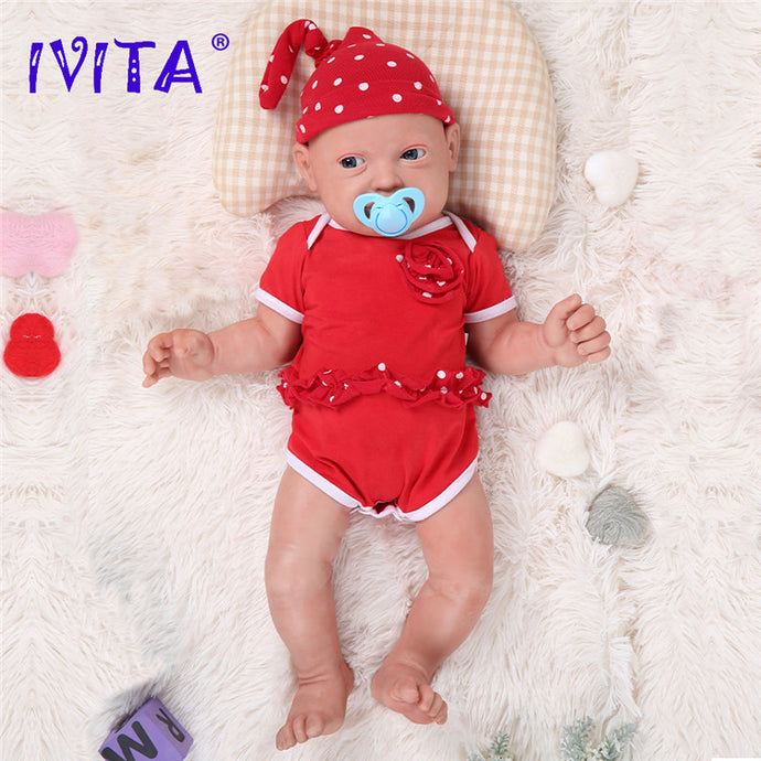 1513 IVITA 23'' Realistic Big Silicone Doll Reborn Baby Boy / Girl Laughing Doll