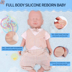 1529 IVITA 19'' Eyes Closed 100% Full Body Silicone Reborn Baby Girl and Boy Silicone Doll