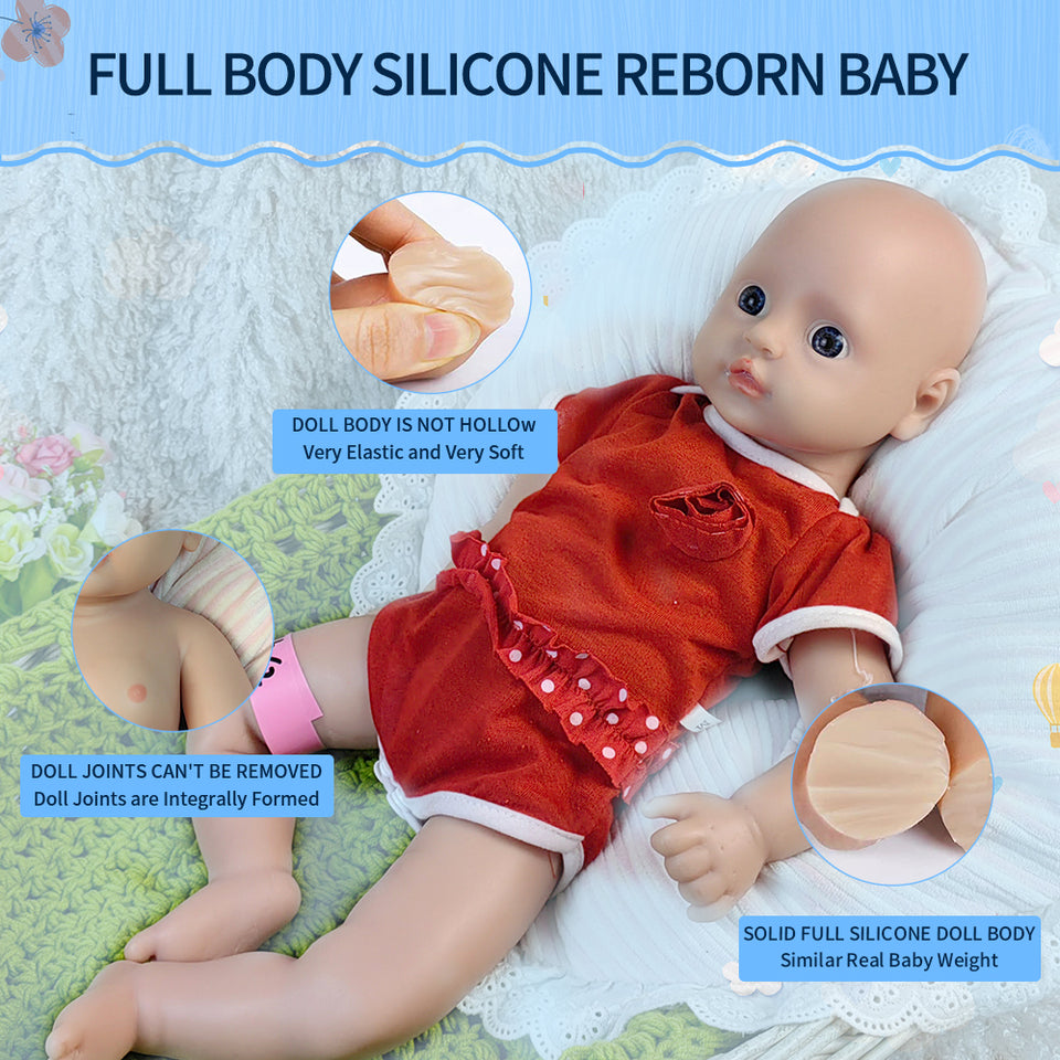 1562 IVITA 18'' Lifelike Silicone Reborn Baby Squishy Silicone Newborn Doll Kids Xmas Gift