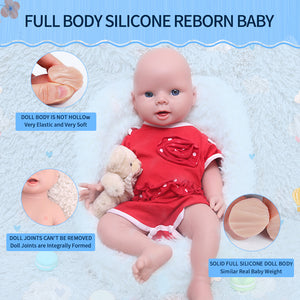 1552 IVITA 20'' Soft Silicone Reborn Baby Bald Silicone Newborn Doll Can Take Pacifier