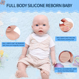 1515 IVITA 20'' Realistic Silicone Doll Blue Eyes Fullbody Silicone Reborn Baby