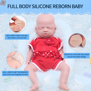 1544 IVITA 19'' Eyes Closed Silicone Baby Boy and Girl Sleeping Squishy Silicone Doll