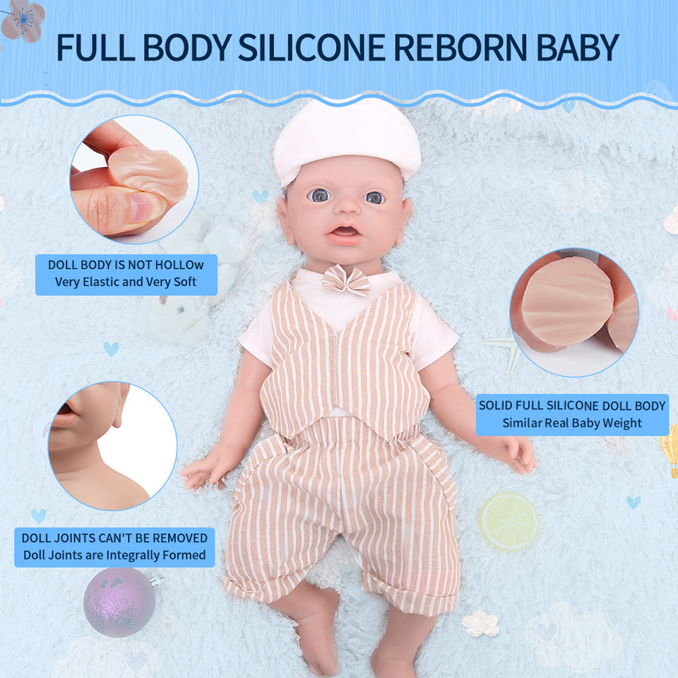 1533 IVITA 21'' Floppy Silicone Reborn Baby Big Boy And Girl Mouth Open Can Take Dummy