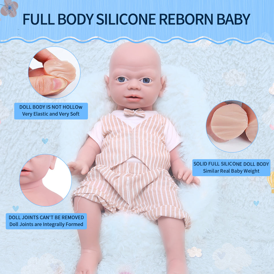 1543 IVITA 21'' Silicone Reborn Baby Floppy Silicone Newborn Doll Can Take Pacifier in mouth