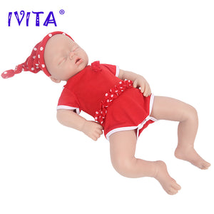 1553 IVITA 20'' Eyes Closed Silicone Reborn Baby Sleeping Squishy Silicone Doll