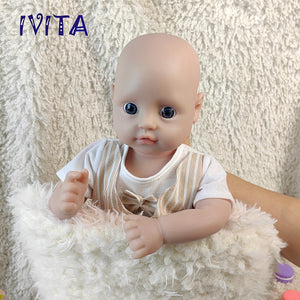 1562 IVITA 18'' Lifelike Silicone Reborn Baby Squishy Silicone Newborn Doll Kids Xmas Gift