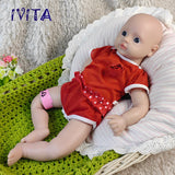 1562 IVITA 18'' Lifelike Silicone Reborn Baby Squishy Silicone Newborn Doll Kids Xmas Gift