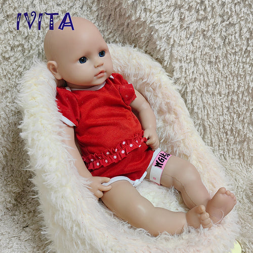 1566 IVITA 18'' Vivid Silicone Reborn Baby Soft Silicone Newborn Doll Childrens Xmas Gift