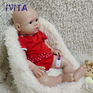 1581 IVITA 20'' Vivid Soft Silicone Reborn Baby Squishy Silicone Newborn Doll Kids Christmas Gift