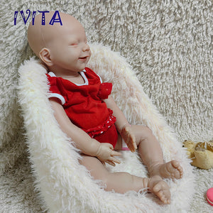 1582 IVITA 20'' Eyes Closed Silicone Reborn Baby Platium Liquid Silicone Doll Christmas Gift