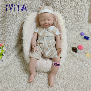 1582 IVITA 20'' Eyes Closed Silicone Reborn Baby Platium Liquid Silicone Doll Christmas Gift