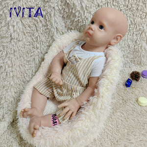 1583 IVITA 20'' Realistic Silicone Reborn Baby Full Body Soft Silicone Newborn Doll Kids Christmas Gift