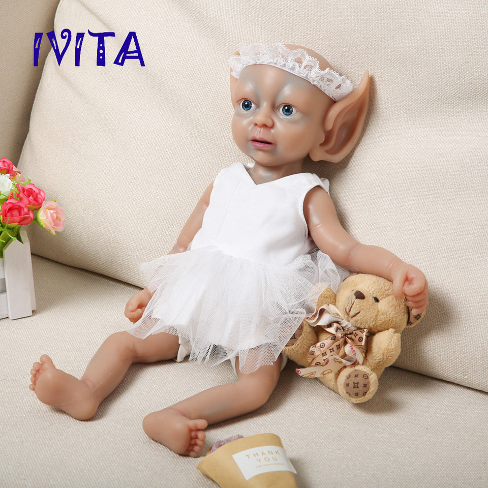 3310 IVITA 15'' Full Silicone Reborn Baby Girl Elf Fairy Silicone Doll