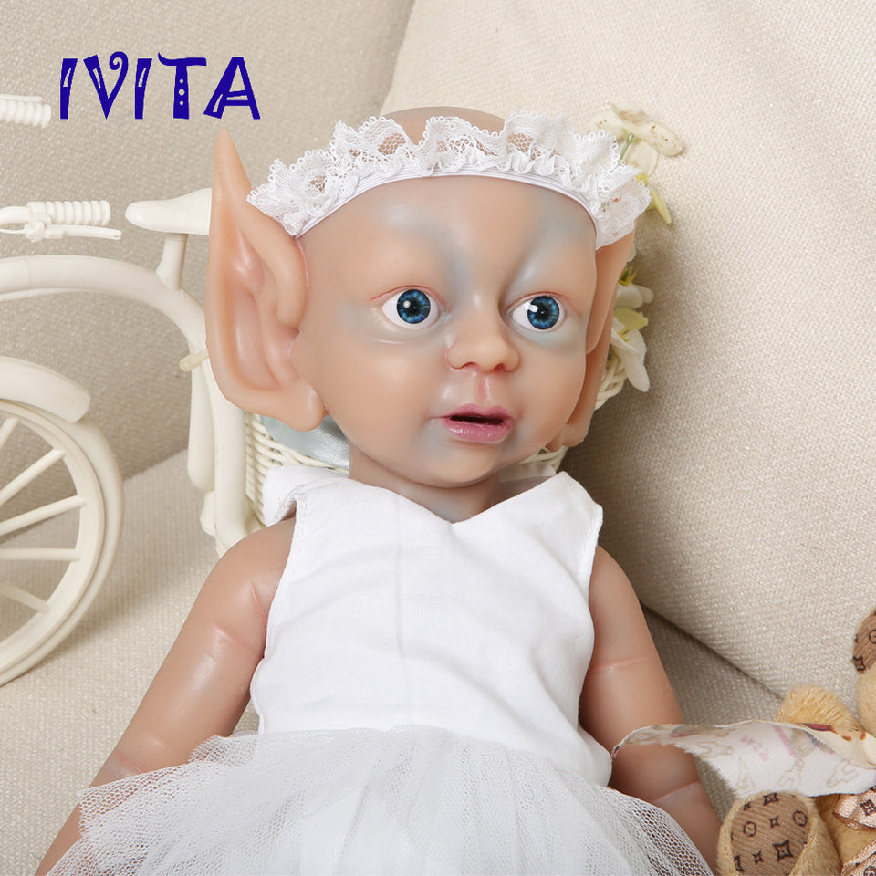 3310 IVITA 15'' Full Silicone Reborn Baby Girl Elf Fairy Silicone Doll