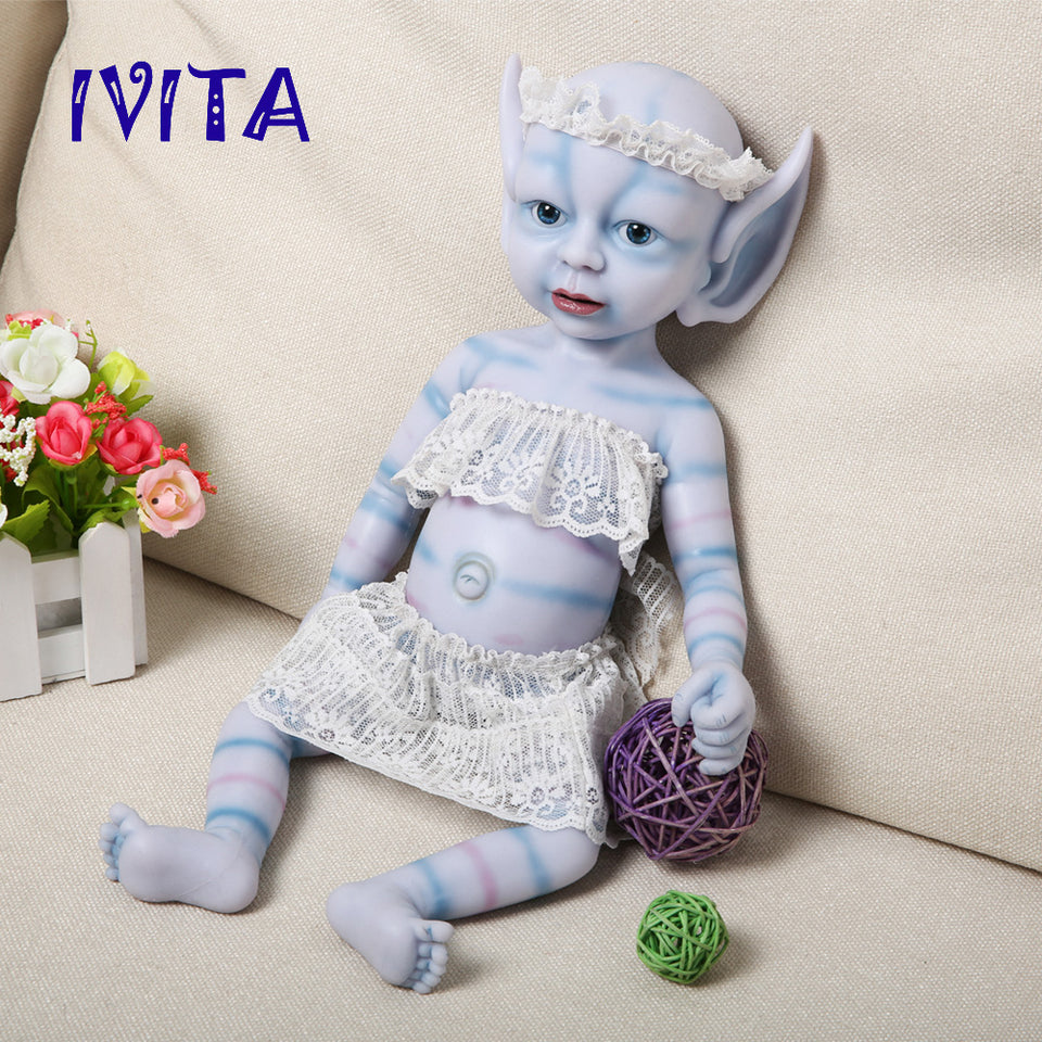 3310 IVITA 15'' Full Silicone Reborn Baby Girl Elf Fairy Silicone Doll